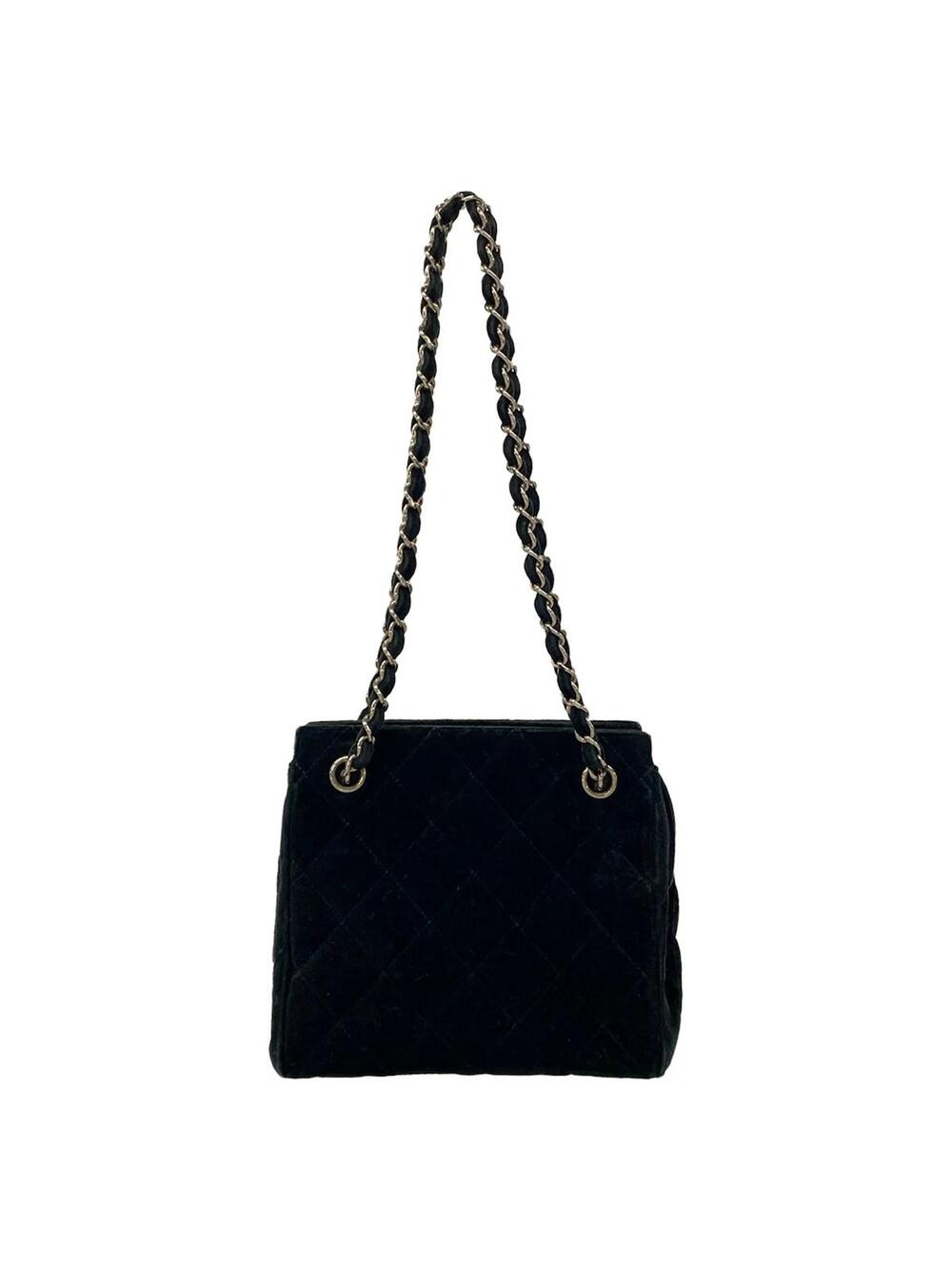 Chanel Matelasse Black Velour Shoulder #339822C18B